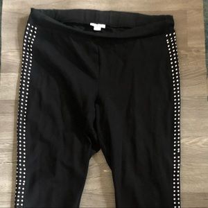 EUC black studded leggings